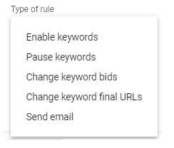 Create a Keyword Rule