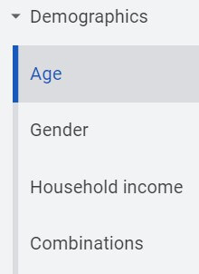 Google Ads Age Performance Tab