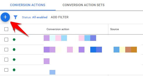 Conversion Action Blue Plus Symbol