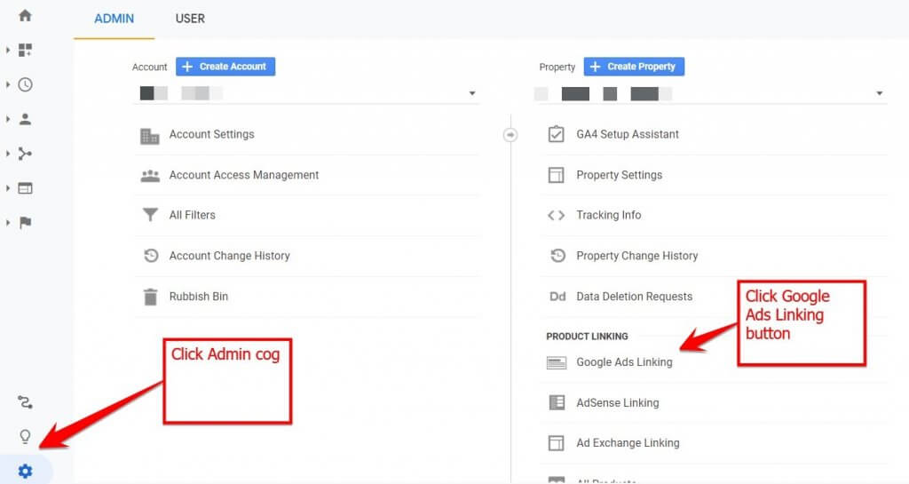 Linking Google Analytics to Google Ads